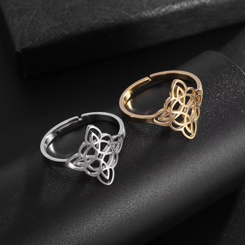Justérbar Ring 'Evig Beskyttelse' - Troldmandsknude Design