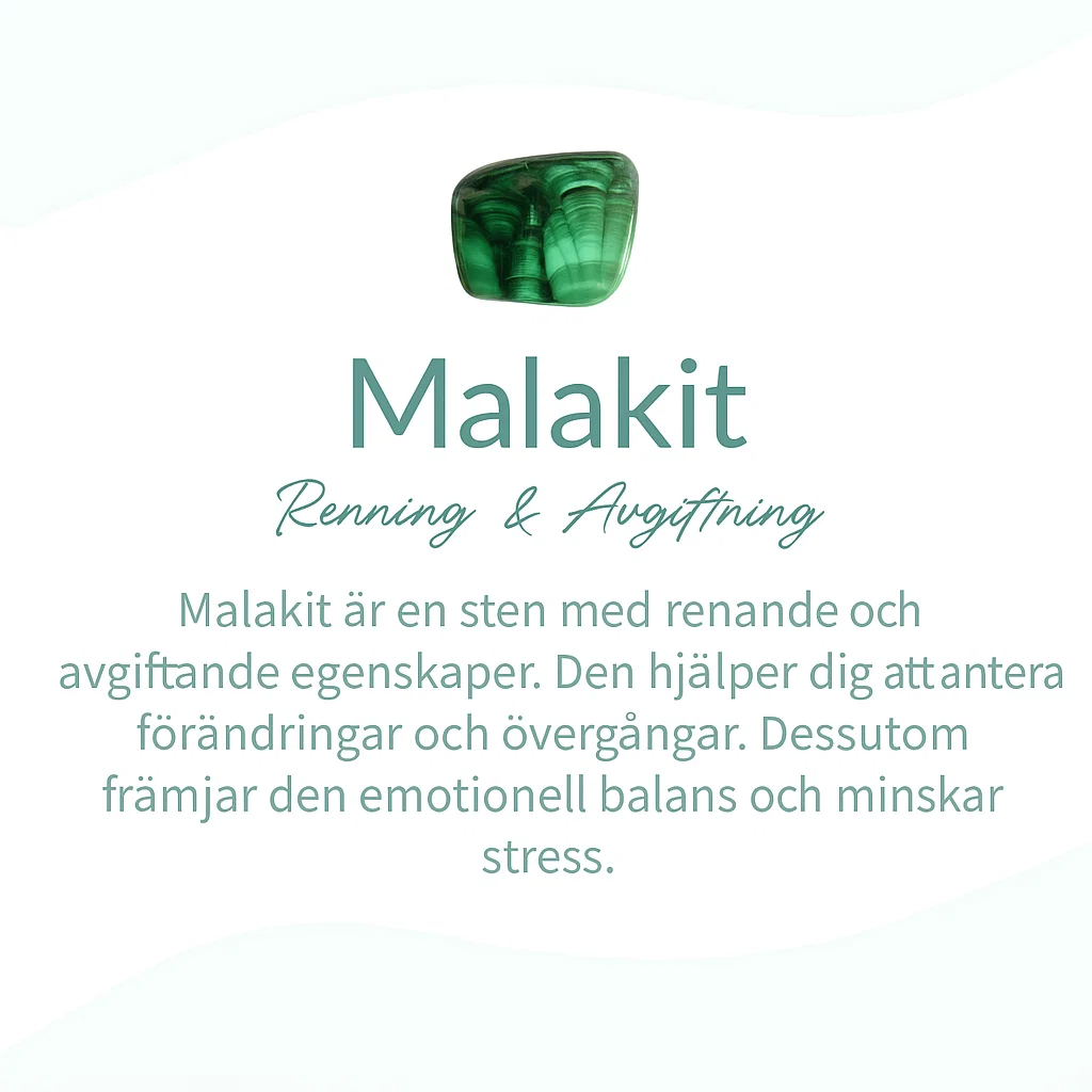 Renselse Armbånd i Ægte Malakit