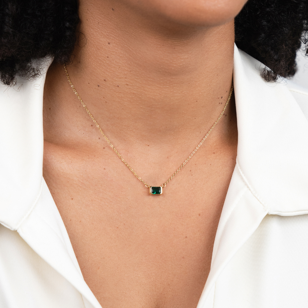 Moni Grøn Smaragd Necklace