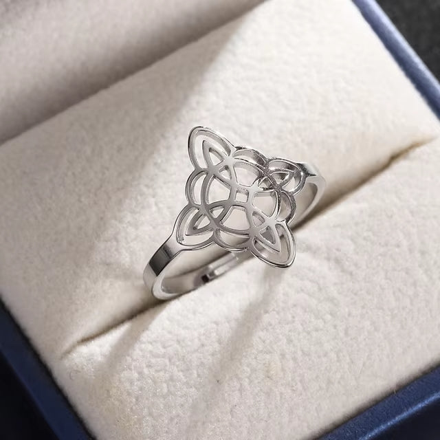 Justérbar Ring 'Evig Beskyttelse' - Troldmandsknude Design