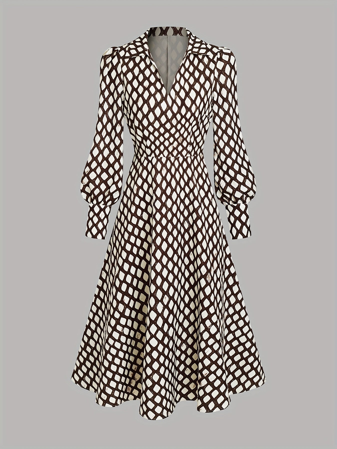 Zara lizzy | Vintage Rhombus Print Dress