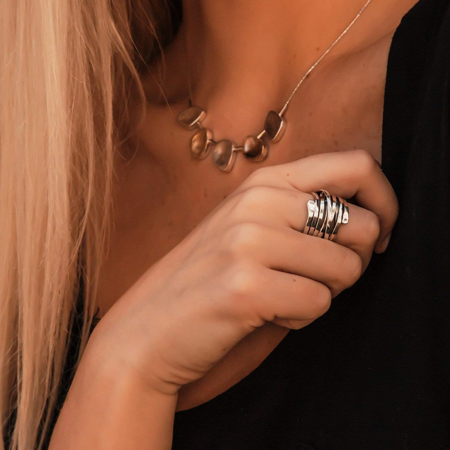 Bliss - Retro Tjock Lager Silver Ring