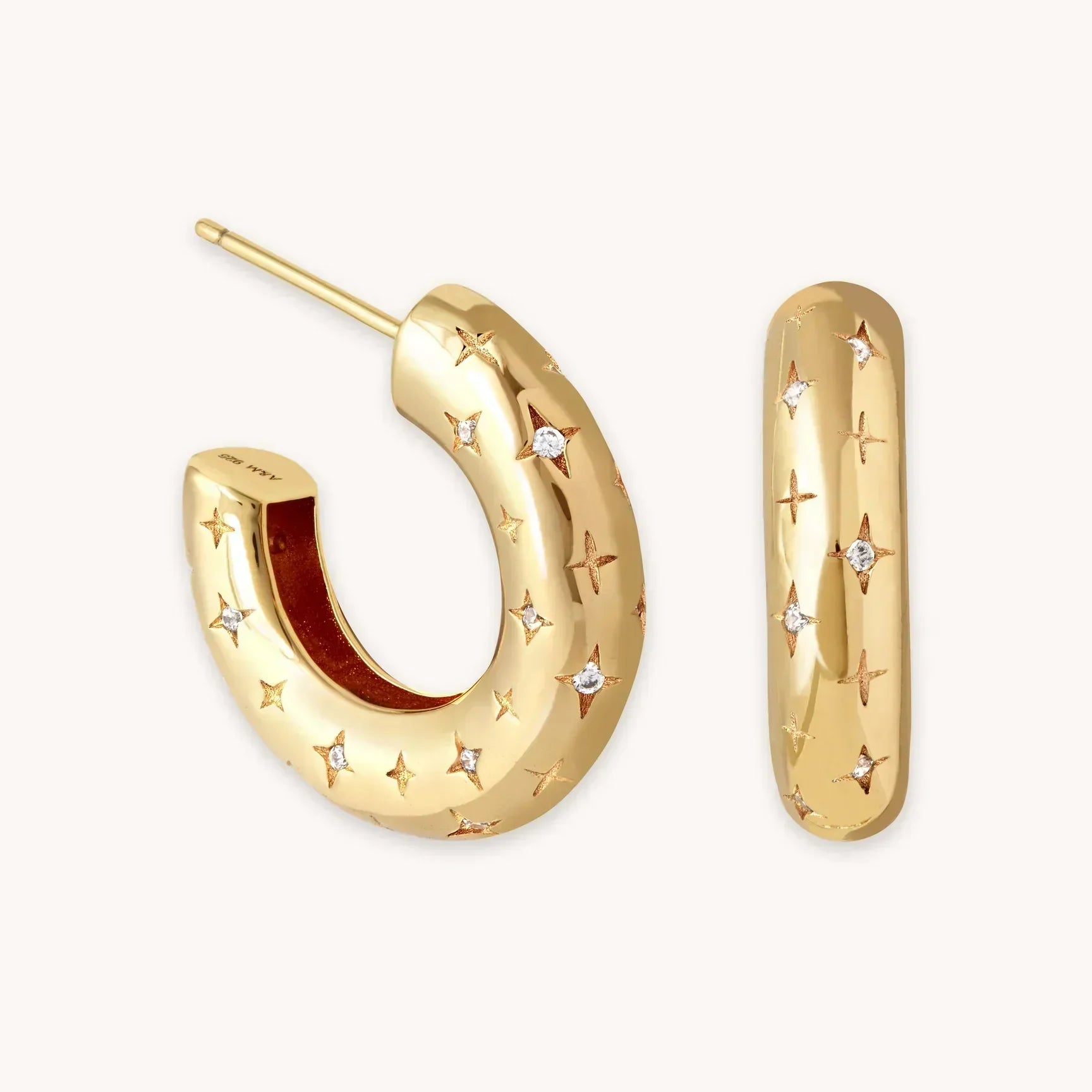 Cosmic Gold Hoop Earrings