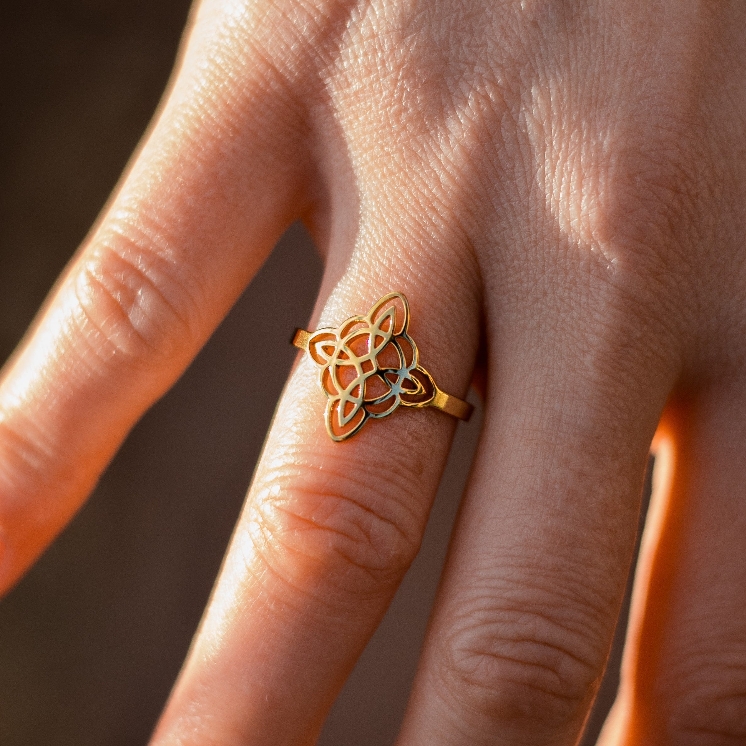 Justérbar Ring 'Evig Beskyttelse' - Troldmandsknude Design