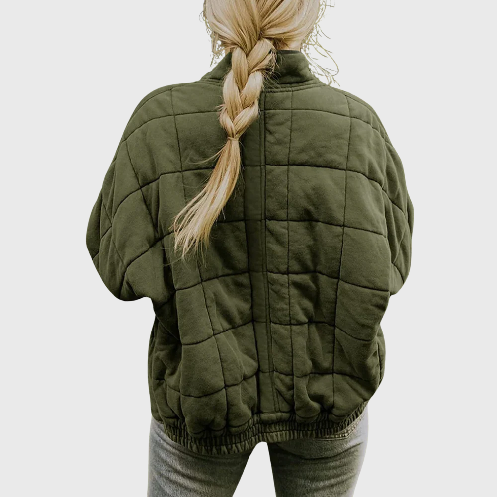 JOSIANE | Elegancka, pikowana kurtka w oversize'owym stylu
