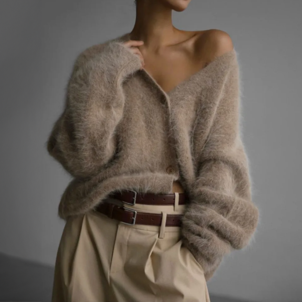 DHALIA | Elegancki kardigan w oversize'owym stylu