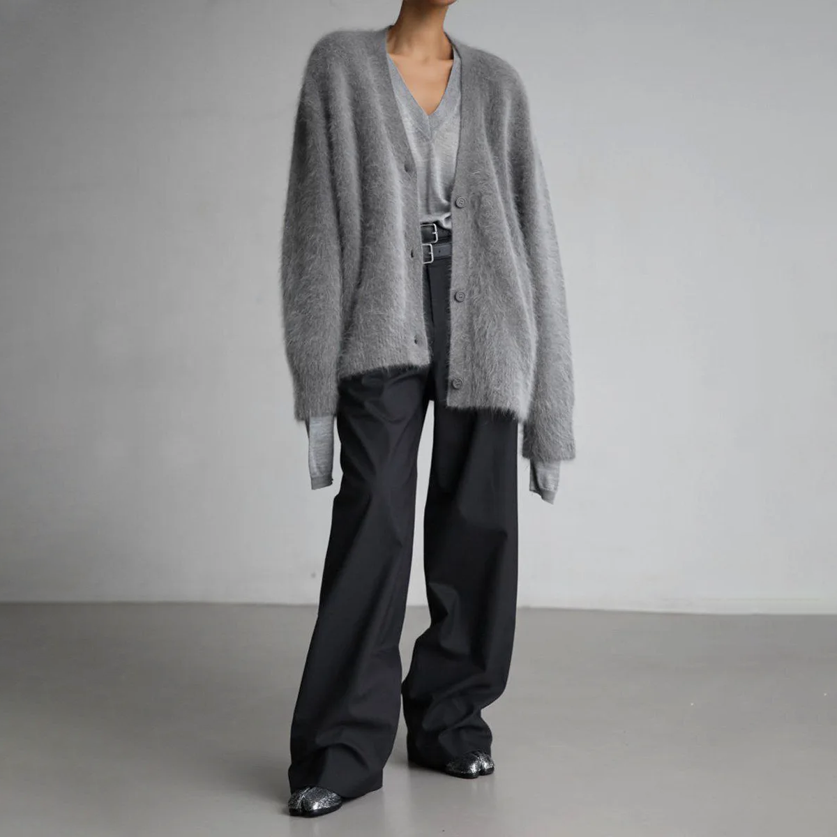 DHALIA | Elegancki kardigan w oversize'owym stylu