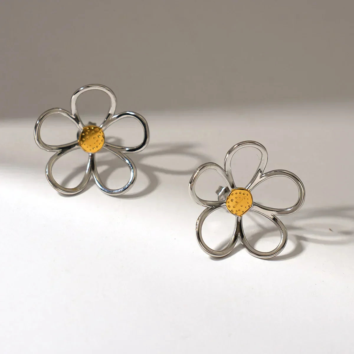 Sunbound Sterling Silver Earrings – Floral Petal Design