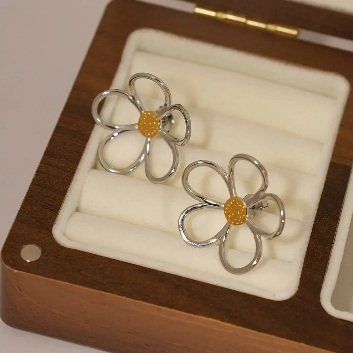 Sunbound Sterling Silver Earrings – Floral Petal Design