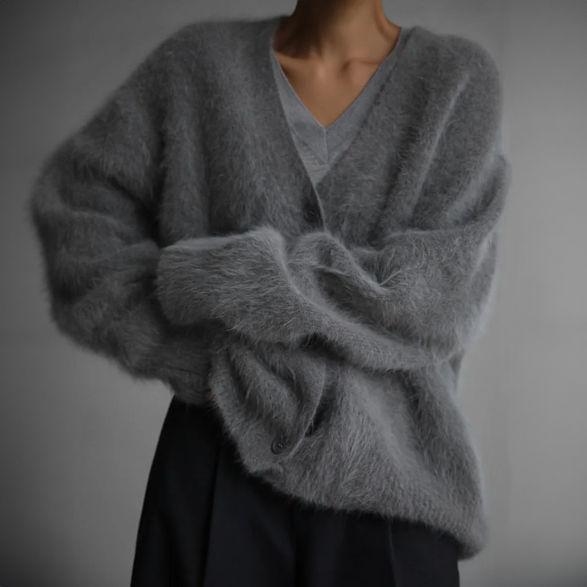 DHALIA | Elegancki kardigan w oversize'owym stylu