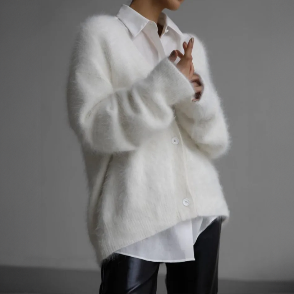 DHALIA | Elegancki kardigan w oversize'owym stylu