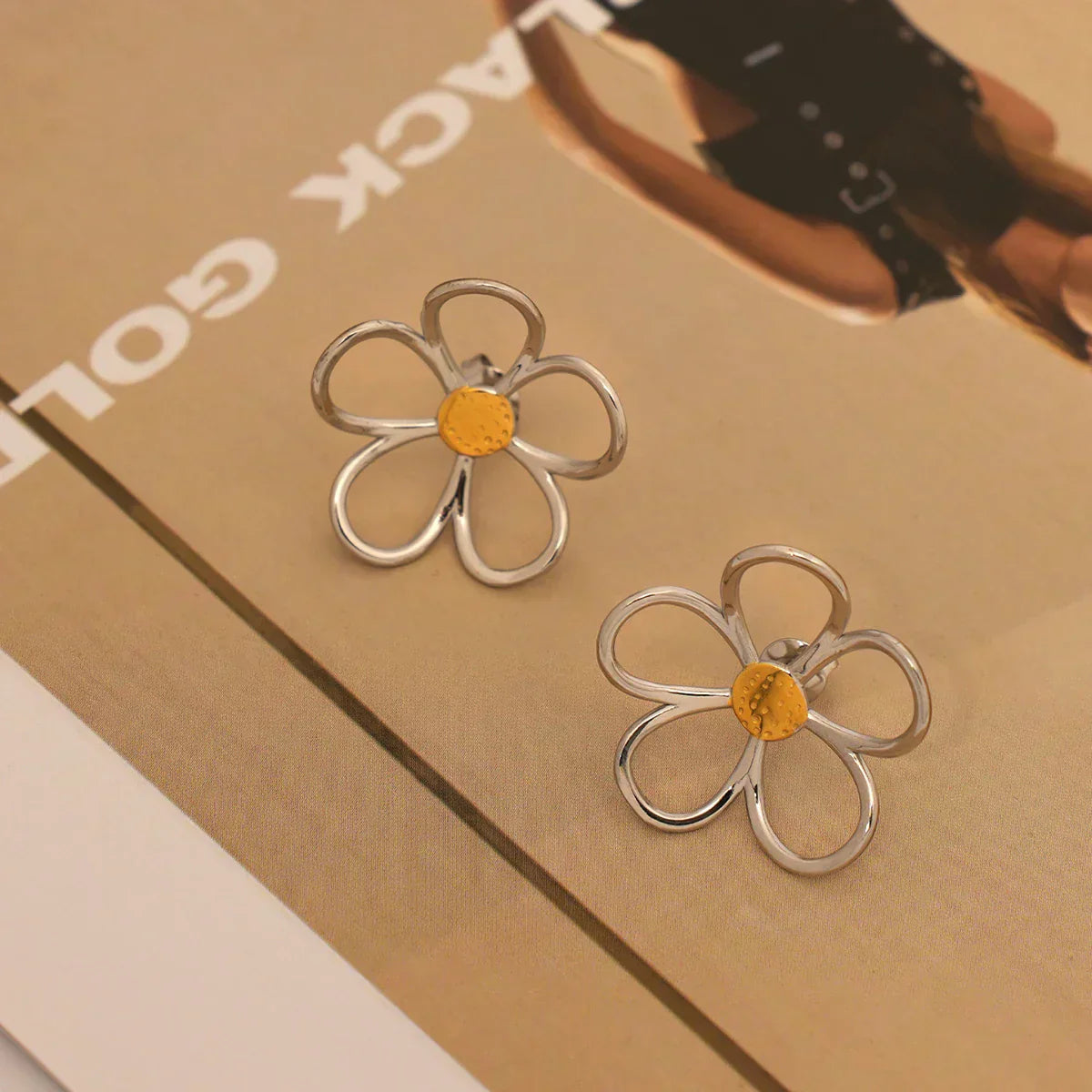 Sunbound Sterling Silver Earrings – Floral Petal Design