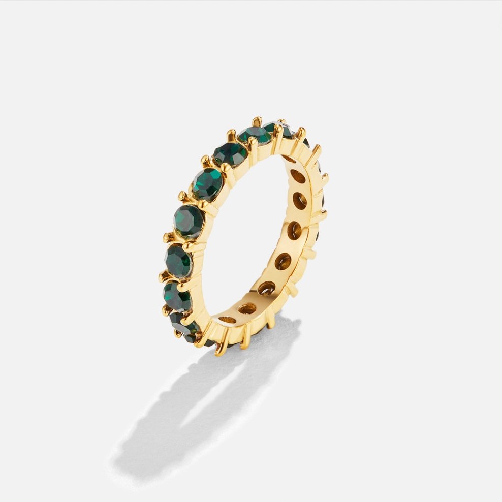 18K Emerald Beauty Crystal Ring