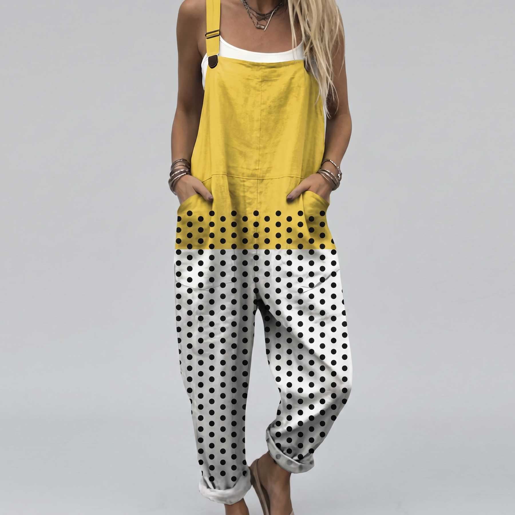 Dottie™ | Colourblock Polka Dot Jumpsuit