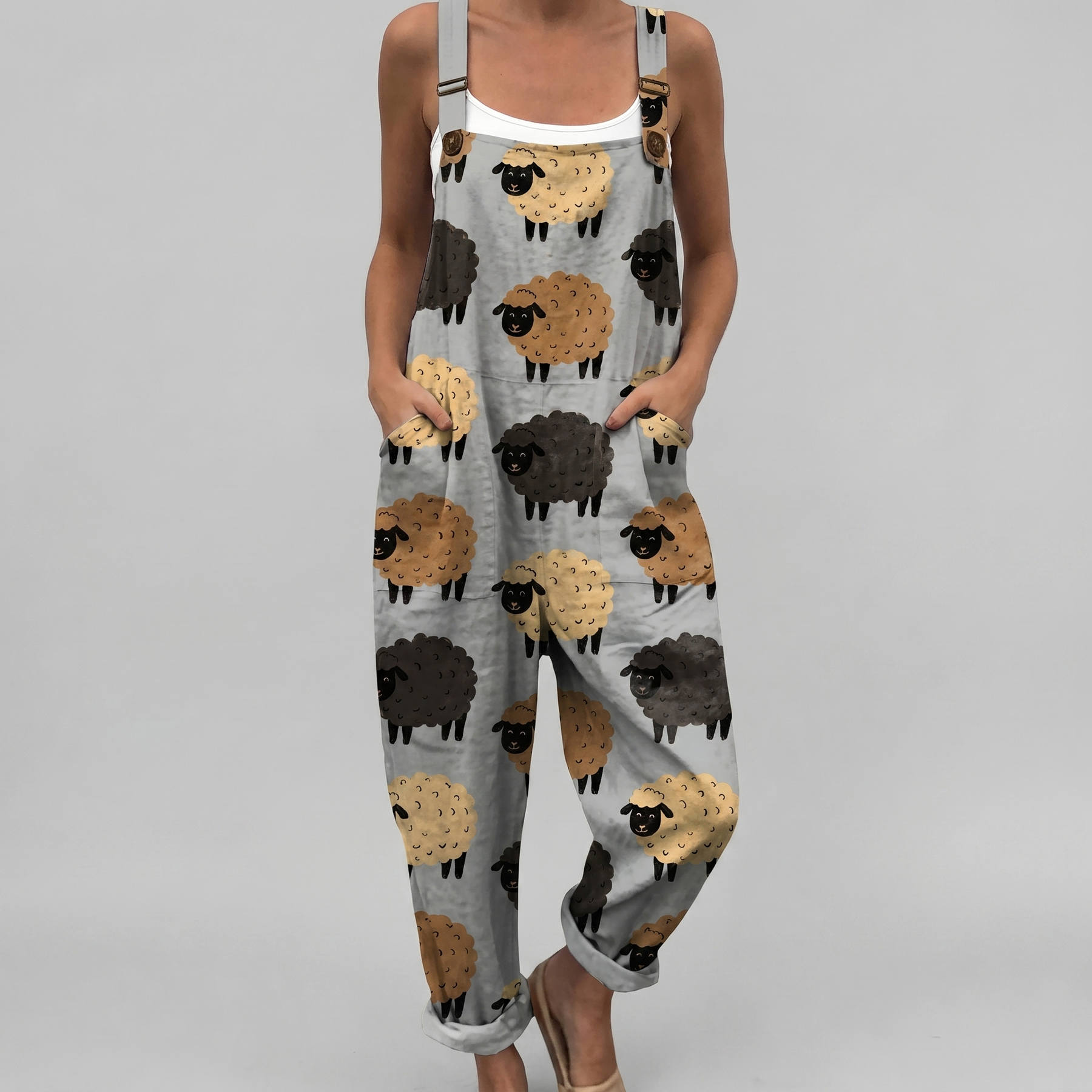 Baah™ | Tri-Colour Sheep Jumpsuit