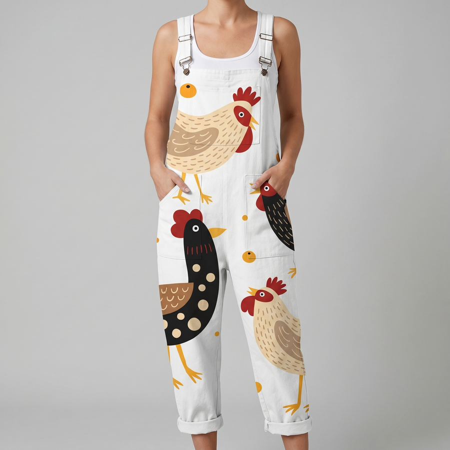 Greta™ | Folk Style Chicken Jumpsuit