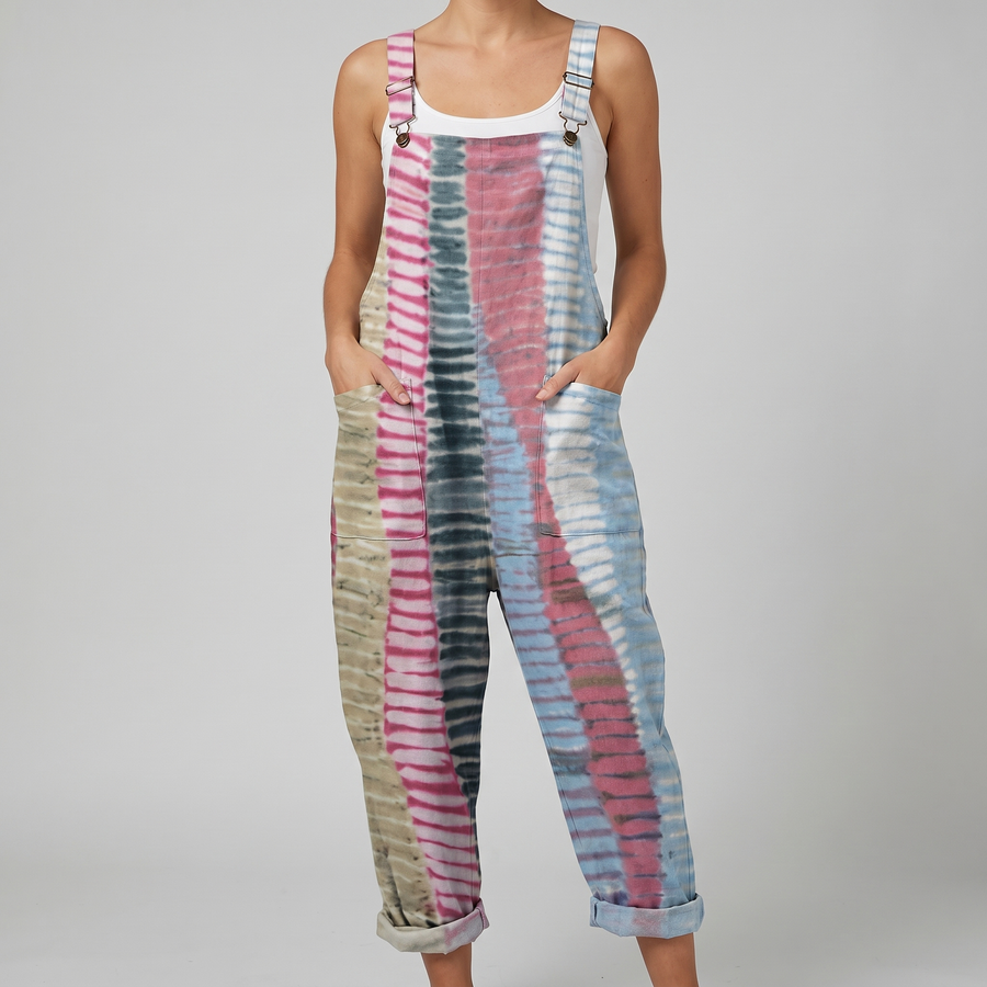 Kalani™ | Vertical Tie-Dye Stripe Jumpsuit