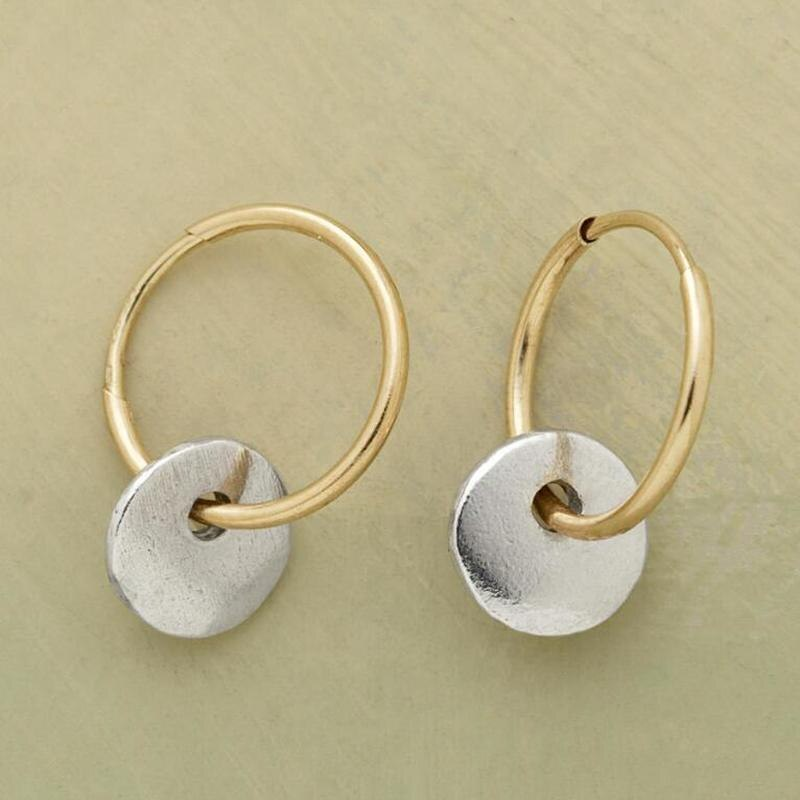 Double Shine Hoop Earrings