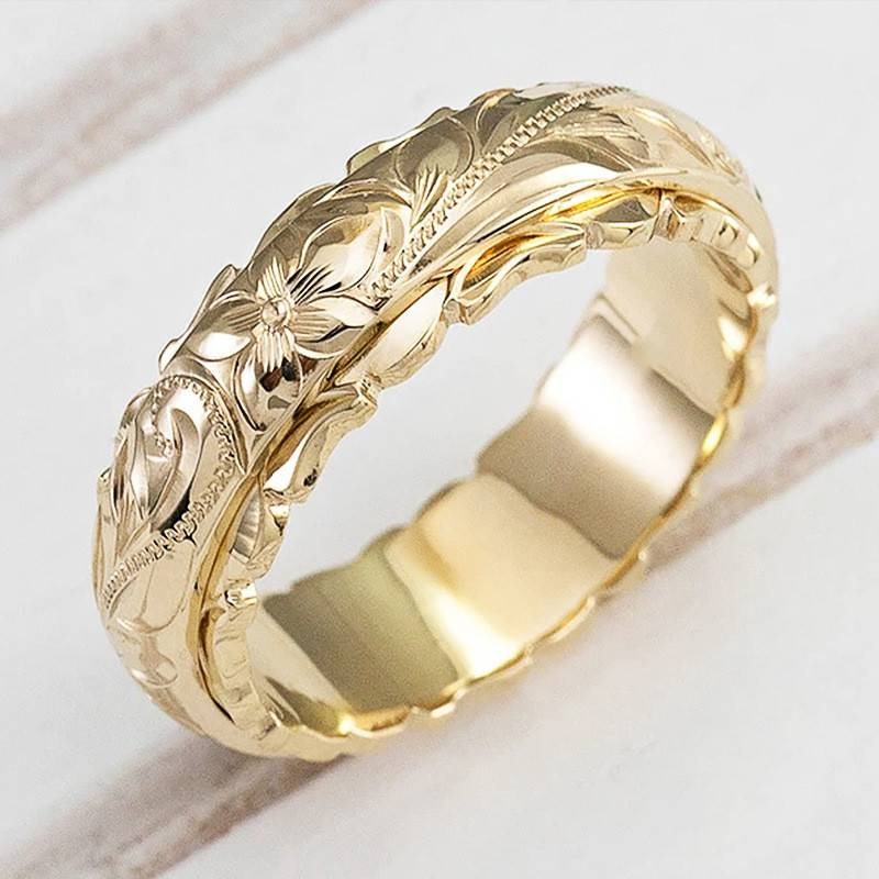 Retro Guldblomster Ring