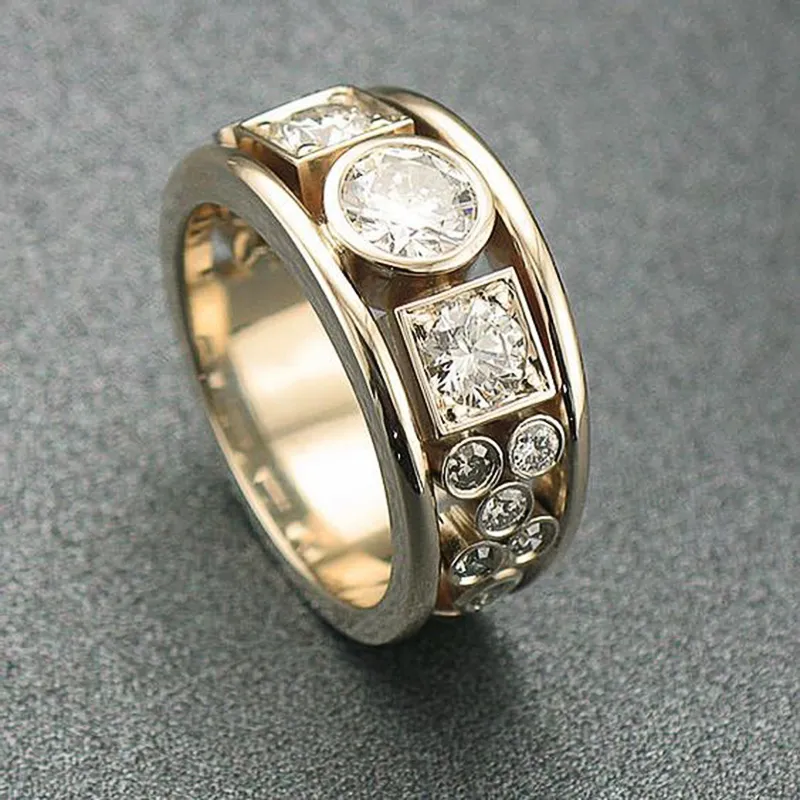 Retro Gold Ring with Zirconia