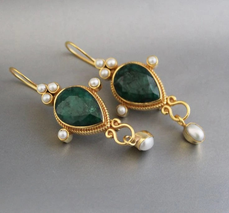 Gaby Vintage Perle Øreringe