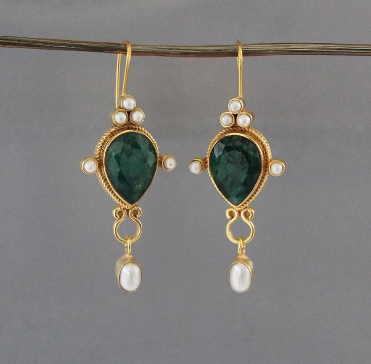 Gaby Vintage Perle Øreringe