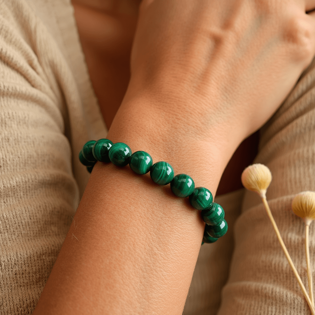 Renselse Armbånd i Ægte Malakit